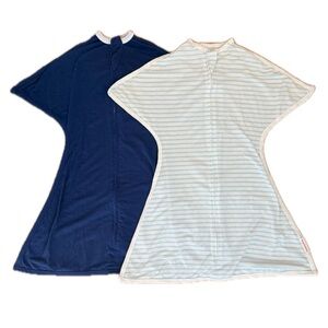 Zipadee-Zip Transition Swaddle SleepingBaby Set of 2 Blue (Small 4 - 8 Months)